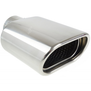 Športová nerezová koncovka výfuku oválna s perforáciou II Športová nerezová koncovka výfuku oválna s perforáciou II