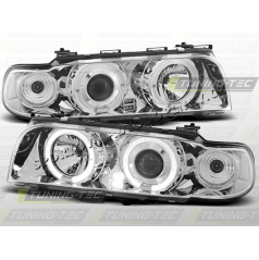 BMW E38 1994-98 Predné číre svetlá Angel Eyes chrome (LPBM36)