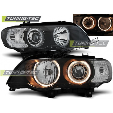 BMW X5 E53 09.1999-10.2003 predné číre svetlá Angel Eyes Black Xenon (LPBM87) BMW X5 E53 09.1999-10.2003 predné číre svetlá Angel Eyes Black Xenon (LPBM87)