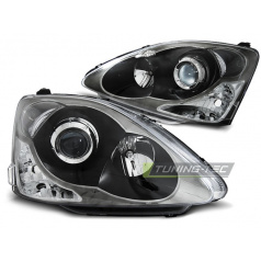 Honda Civic 2001-06 Hatchback predné číre svetlá black (LPHO32)