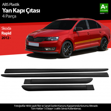 Plastové bočné ochranné lišty Škoda Rapid 2012+