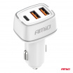 Autonabíjačka 2x USB-A + USB-C 32W AMIO-03890