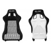 Športové sedadlo SLIDE KS2 Premium Black & Logo Pattern Velur White Glitter