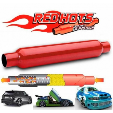 Športový rezonátor alebo športový výfuk FLOWTECH RED HOT 55, 60 a 65 mm (vonkajší priemer) Športový rezonátor alebo športový výfuk FLOWTECH RED HOT 55, 60 a 65 mm (vonkajší priemer)