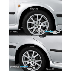 Škoda Octavia Nástavky blatníkov široké čierne s možnosťou nalakovania na inú farbu