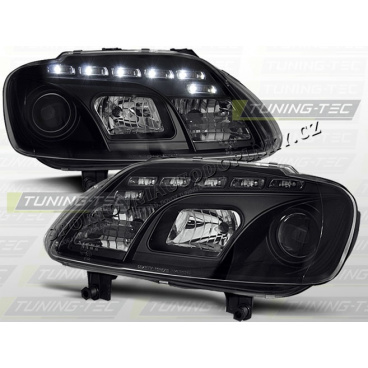 VW Touran, Caddy 2003-06 predné číre svetlá Daylight LED black (LPVWC4)