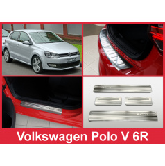Nerez kryt zostava ochrana prahu zadného nárazníka + ochranné lišty prahu dverí VW Polo V 6R 2009-14