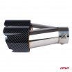 Nerezová koncovka výfuku dual 2x89 mm v imitácii karbónu pravá