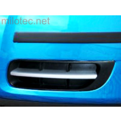 Lišty (bez hmlových svetiel) - ABS strieborné matné, Roomster, Fabia II