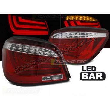 BMW E60 07.2003-02.2007 zadné lampy red white LED BAR (LDBME8)