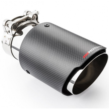 Nerez koncovka výfuku RM s karbon krytom 63/101 mm Nerez koncovka výfuku RM s karbon krytom 63/101 mm