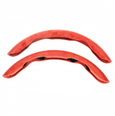 Bočné poťahy volantu 36-38 cm červená alcantara