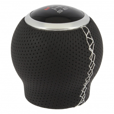 Kožená hlavica radiacej páky čierna, biele prešitie II (s přizvedáváním tiahla pod radenia) Kožená hlavica radiacej páky čierna, biele prešitie II (s přizvedáváním tiahla pod radenia)