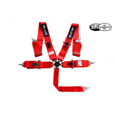 Športové pásy Slide Quick 5p 3" Červené Homologácia SFI