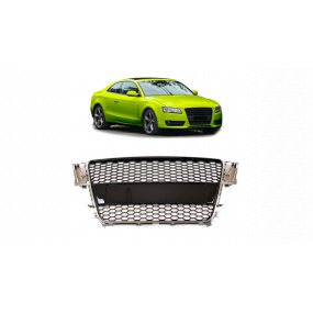 Gril Audi A5 8T Chróm & Lesklá Čierna