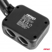Rozdeľovač zásuvky zapaľovača s nabíjačkou 2x USB-A 1x USB-C 12V 24V 100W 180° AMIO-04357