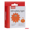 Automobilová núdzová lampa akumulátorová s funkciou LED svietidla 12SMD+3SMD 650mAh (BATT) červená AMIO-04673