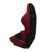 Športová polohovateľná sedačka A1 RACING farba červená / čierna 2 ks