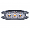 Výstražná plochá blikajúca lampa 3 LED R65 R10 12-24V AMIO-02297
