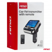 FM vysielač do auta s diaľkovým ovládaním 2×USB-A 12V 24V