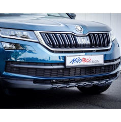 Ochranná lišta predného nárazníka - čierny lesklý "klavírlak" - Škoda Kodiaq