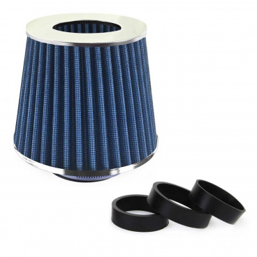 Univerzálny kužeľový vzduchový filter modrý + 3 adaptéry