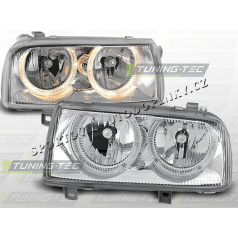 VW Vento 1992-98 Predné číre svetlá Angel Eyes Chrome (LPVW31)