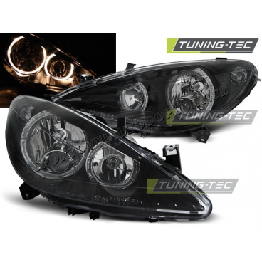 PEUGEOT 307 04.2001-09.2005 PŘEDNÍ ČÍRÁ SVĚTLA ANGEL EYES BLACK PEUGEOT 307 04.2001-09.2005 PŘEDNÍ ČÍRÁ SVĚTLA ANGEL EYES BLACK
