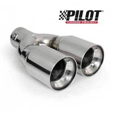 Koncovka výfuku Pilot nerez dual 2x77 mm Koncovka výfuku Pilot nerez dual 2x77 mm