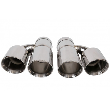 Koncovka tlmiča 89mmx2 vstup 76mm Leštená Sada
