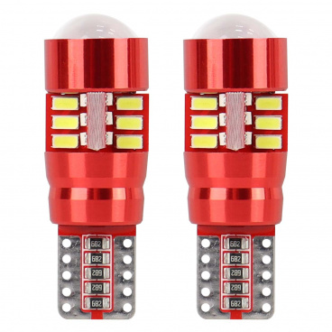 Žiarovky 27 SMD LED T10 (W5W) 12V biela CAN-BUS s šošovkou Žiarovky 27 SMD LED T10 (W5W) 12V biela CAN-BUS s šošovkou