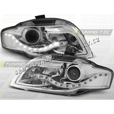 AUDI A4 (B7) 2004-08 Predné číre svetlá DAYLIGHT LED CHROME (LPAU51) AUDI A4 (B7) 2004-08 Predné číre svetlá DAYLIGHT LED CHROME (LPAU51)
