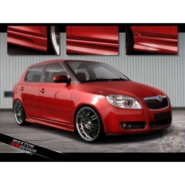 Bočné prahy pre Škoda Fabia Mk2, Maxton Design (plast ABS bez povrchovej úpravy) Bočné prahy pre Škoda Fabia Mk2, Maxton Design (plast ABS bez povrchovej úpravy)