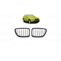 Gril BMW X1 E84 dvojité rebrovanie Lesklá čierna