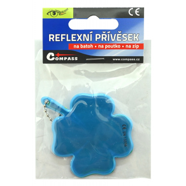 Přívěšek reflexní ČTYŘLÍSTEK - modrý Přívěšek reflexní ČTYŘLÍSTEK - modrý