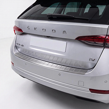 Nerez brúsený kryt hornej hrany hornej hrany zadného nárazníka Škoda Octavia IV 2020+ liftback
