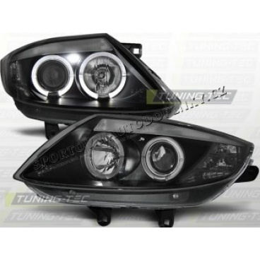 BMW Z4 E85 E86 2002-08 Predné číre svetlá Angel Eyes black BMW Z4 E85 E86 2002-08 Predné číre svetlá Angel Eyes black