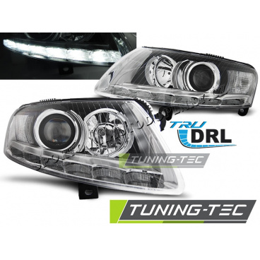 Audi A6 C6 04.2004-08 predné číre svetlá Xenon Daylight chrome DRL (LPAUA8)