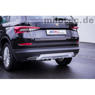 Difúzor zadného nárazníka nárazníku Škoda Kodiaq strieborný
