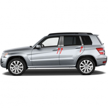 Nerez čierne kryty okenných stĺpikov Mercedes GLK 2019-15