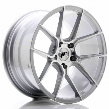 JR Wheels JR30 18x9,5 ET35 5x120 Strieborná Leštená Čelná Strana JR Wheels JR30 18x9,5 ET35 5x120 Strieborná Leštená Čelná Strana