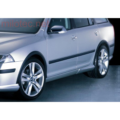 Lemy blatníkov, ABS čierný s rastrom, Škoda Octavia II 2004-08 ne facelift