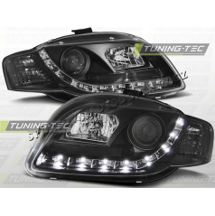 AUDI A4 (B7) 2004-08 Predné číre svetlá DAYLIGHT LED BLACK (LPAU42)