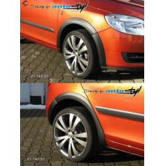 Lemy blatníkov - čierný dezén Škoda Fabia II kombi