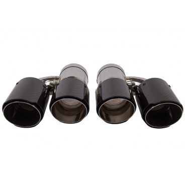 Koncovka tlmiča 89mmx2 vstup 70mm Carbon Gloss Sada