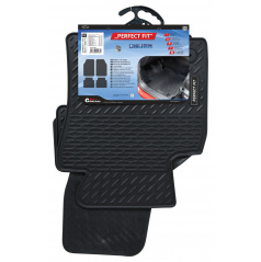 Presné gumové autokoberce II pre koncernové vozidlá Škoda, Seat, VW 4 ks s fiksací