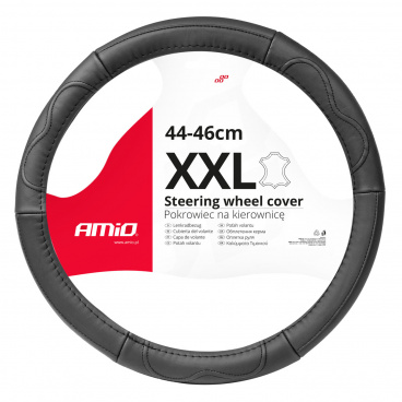 Kožený poťah na volant automobilu XXL 44-46cm SWC-49-XXL