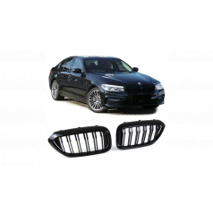 Gril BMW 5 G30 F90 G31 dvojité rebrovanie Gloss Black