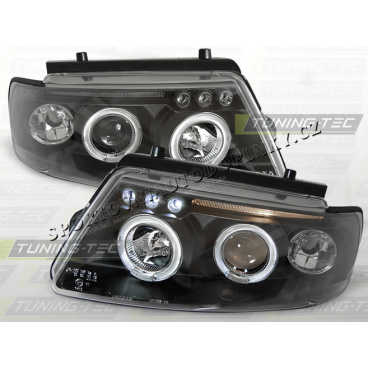 VW Passat B5 (3B) 1996-00 Predné číre svetlá Angel Eyes black (LPVW78)