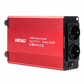Automobilový menič napätia 12V 230V 1000W AMIO-03283 Automobilový menič napätia 12V 230V 1000W AMIO-03283